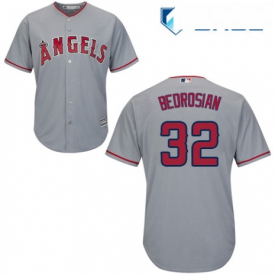 Youth Majestic Los Angeles Angels of Anaheim 32 Cam Bedrosian Authentic Grey Road Cool Base MLB Jers