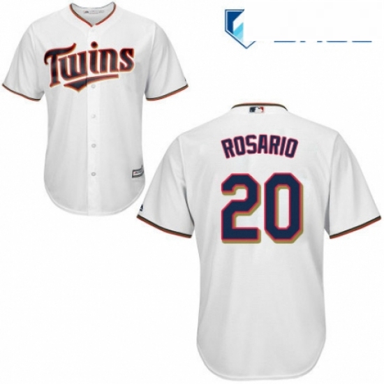 Youth Majestic Minnesota Twins 20 Eddie Rosario Authentic White Home Cool Base MLB Jersey