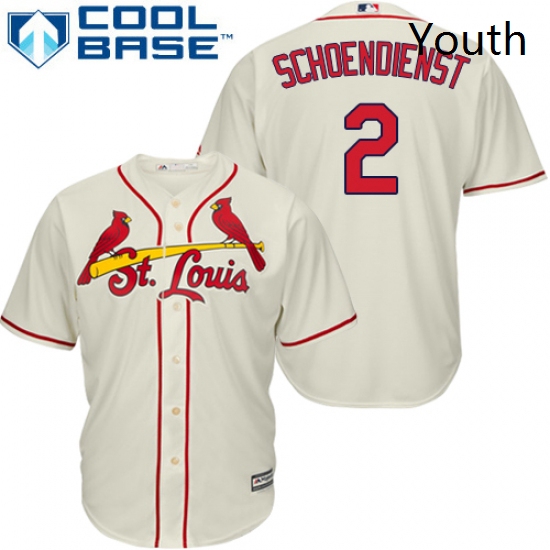 Youth Majestic St Louis Cardinals 2 Red Schoendienst Authentic C