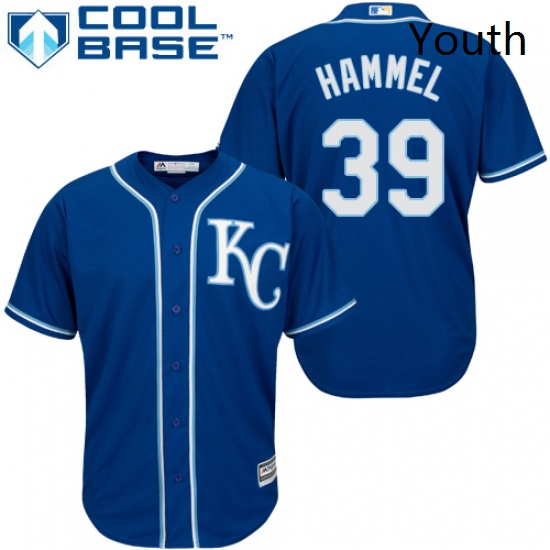 Youth Majestic Kansas City Royals 39 Jason Hammel Authentic Blue