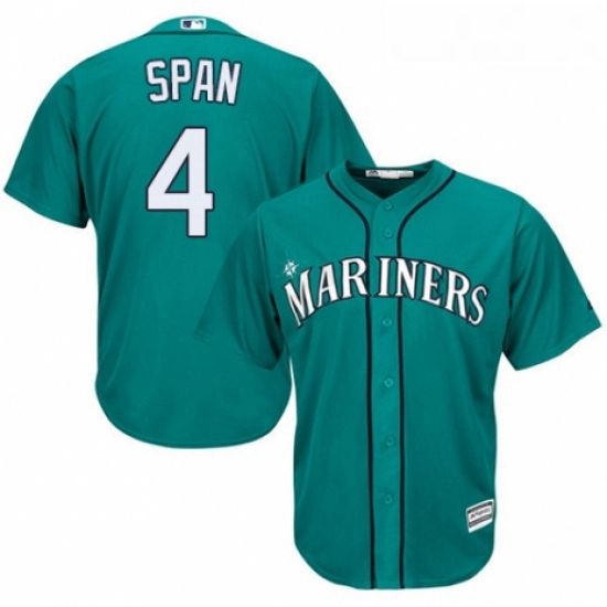 Youth Majestic Seattle Mariners 4 Denard Span Authentic Teal Gre