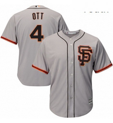 Youth Majestic San Francisco Giants 4 Mel Ott Authentic Grey Roa