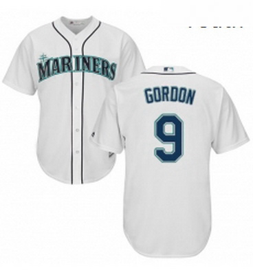 Youth Majestic Seattle Mariners 9 Dee Gordon Authentic White Home Cool Base MLB Jersey