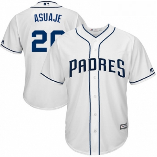 Youth Majestic San Diego Padres 20 Carlos Asuaje Replica White Home Cool Base MLB Jersey