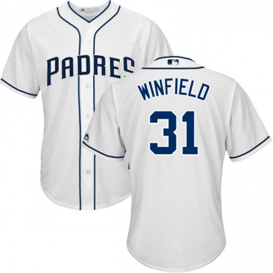 Youth Majestic San Diego Padres 31 Dave Winfield Authentic White