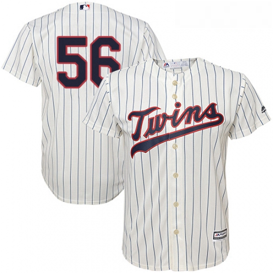 Youth Majestic Minnesota Twins 56 Fernando Rodney Authentic Cream Alternate Cool Base MLB Jersey