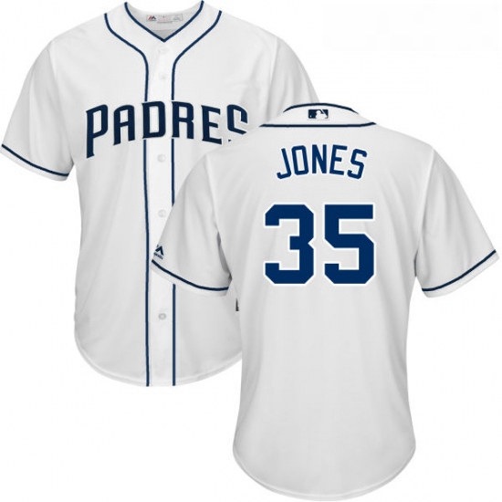 Youth Majestic San Diego Padres 35 Randy Jones Authentic White Home Cool Base MLB Jersey