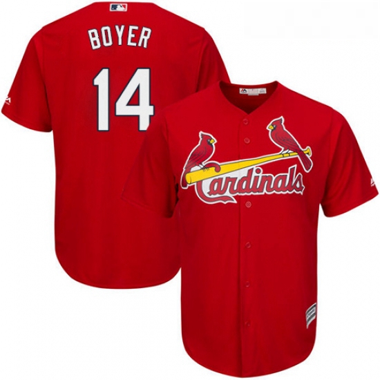 Youth Majestic St Louis Cardinals 14 Ken Boyer Authentic Red Alt