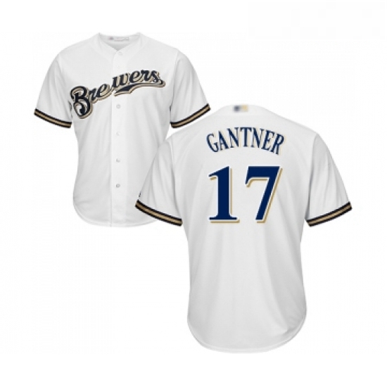 Youth Milwaukee Brewers 17 Jim Gantner Replica White Alternate Cool Base Baseball Jersey