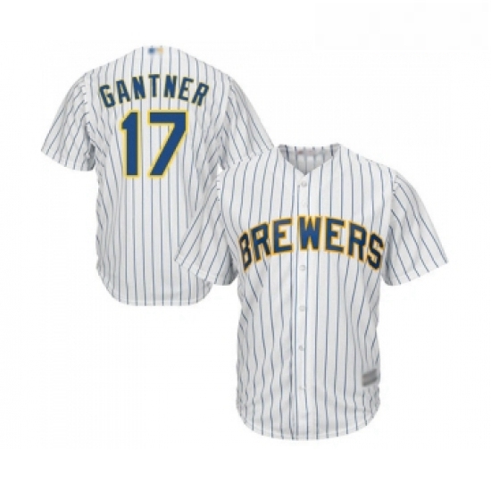 Youth Milwaukee Brewers 17 Jim Gantner Replica White Home Cool Base Baseball Jersey