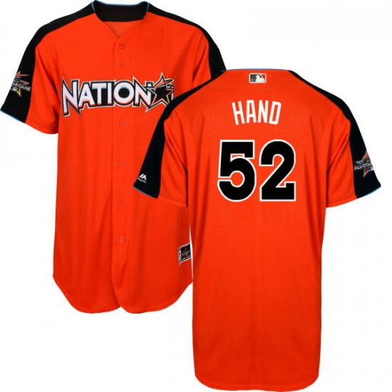 Youth Majestic San Diego Padres 52 Brad Hand Authentic Orange National League 2017 MLB All Star Cool