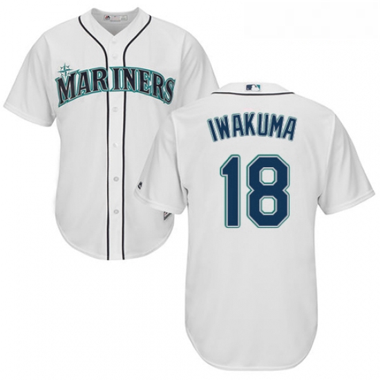 Youth Majestic Seattle Mariners 18 Hisashi Iwakuma Replica White