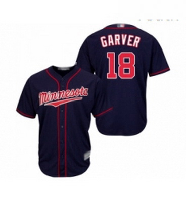 Youth Minnesota Twins 18 Mitch Garver Replica Navy Blue Alternate Road Cool Base Baseball Jersey