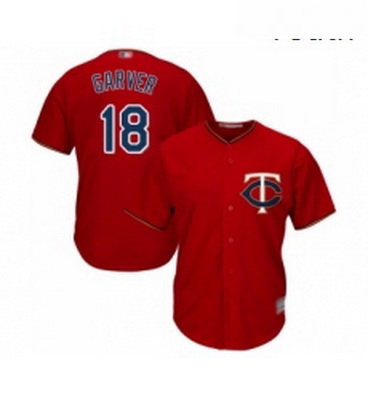 Youth Minnesota Twins 18 Mitch Garver Replica Scarlet Alternate Cool Base Baseball Jersey