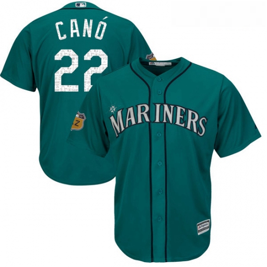 Youth Majestic Seattle Mariners 22 Robinson Cano Authentic Aqua 2017 Spring Training Cool Base MLB J