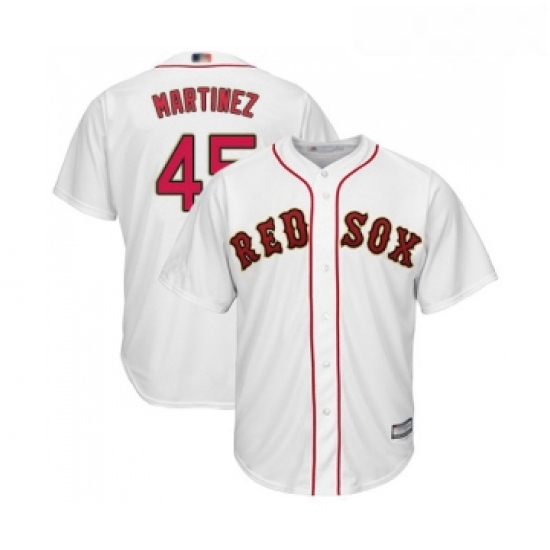 Youth Boston Red Sox 45 Pedro Martinez Authentic White 2019 Gold