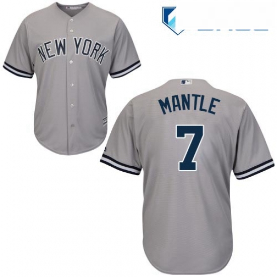 Youth Majestic New York Yankees 7 Mickey Mantle Authentic Grey R