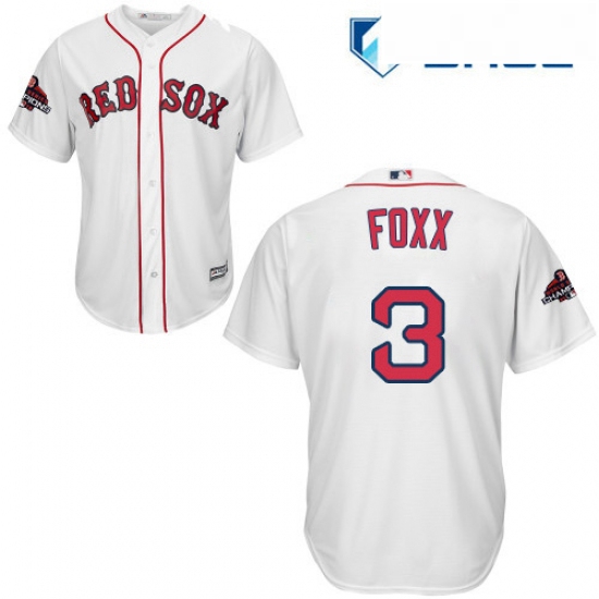 Youth Majestic Boston Red Sox 3 Jimmie Foxx Authentic White Home Cool Base 2018 World Series Champio