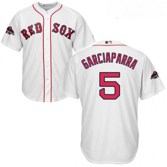 Youth Majestic Boston Red Sox 5 Nomar Garciaparra Authentic White Home Cool Base 2018 World Series C