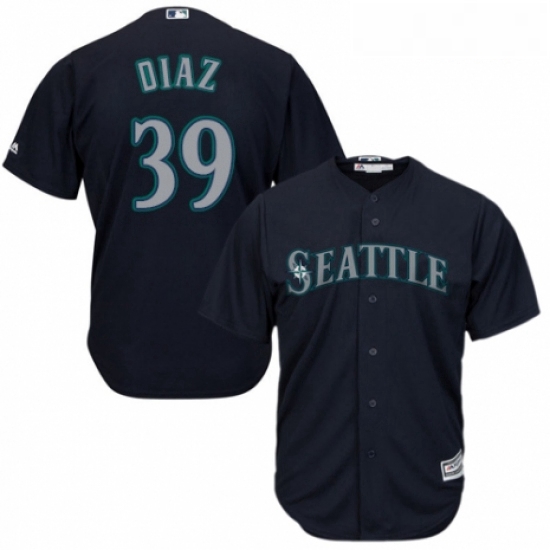 Youth Majestic Seattle Mariners 39 Edwin Diaz Authentic Navy Blu