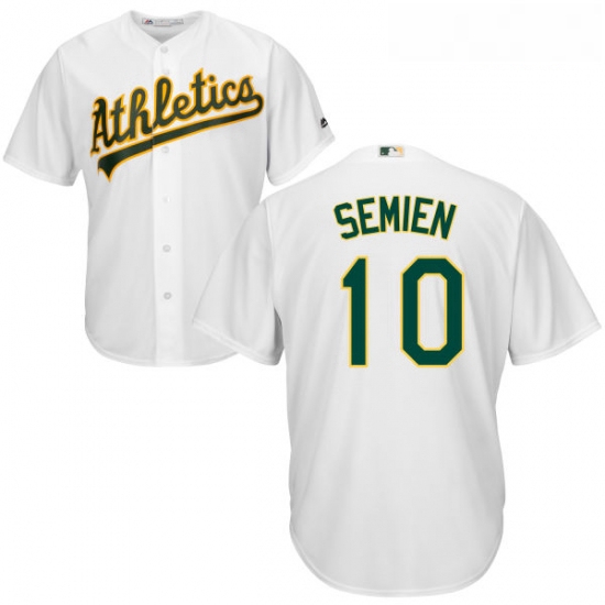 Youth Majestic Oakland Athletics 10 Marcus Semien Authentic Whit