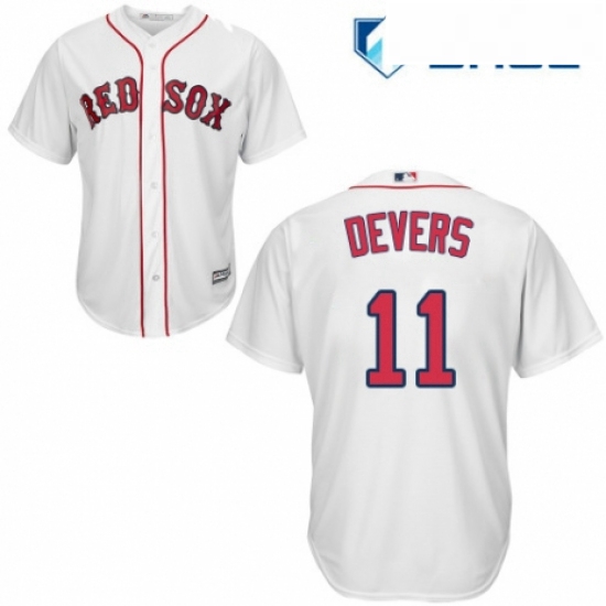 Youth Majestic Boston Red Sox 11 Rafael Devers Replica White Hom