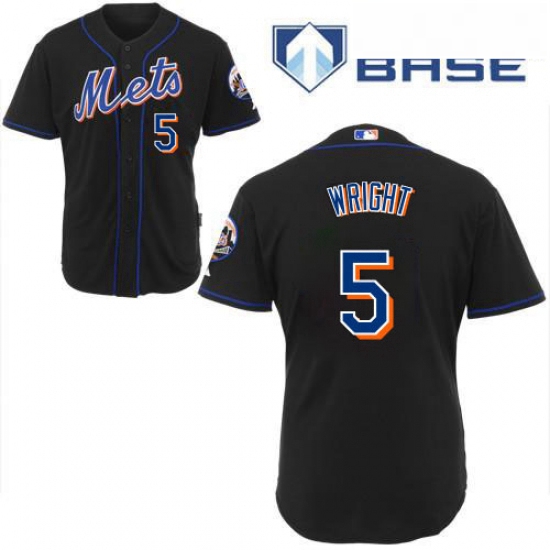 Youth Majestic New York Mets 5 David Wright Authentic Black Cool