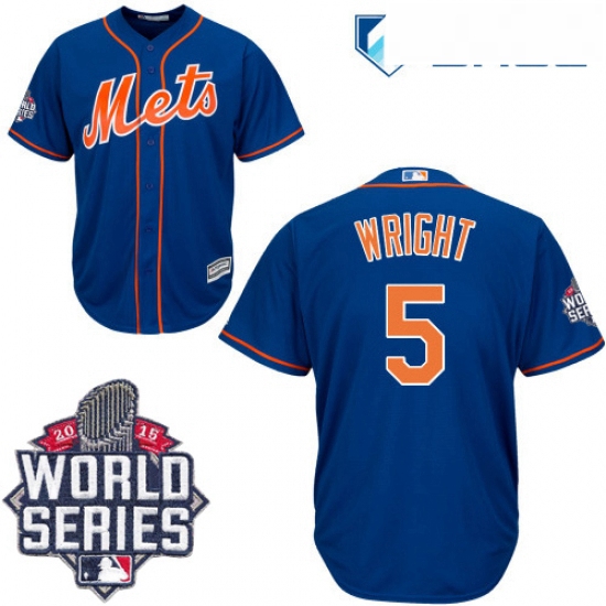 Youth Majestic New York Mets 5 David Wright Authentic Royal Blue