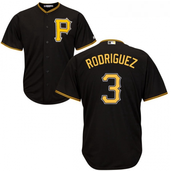 Youth Majestic Pittsburgh Pirates 3 Sean Rodriguez Replica Black Alternate Cool Base MLB Jersey