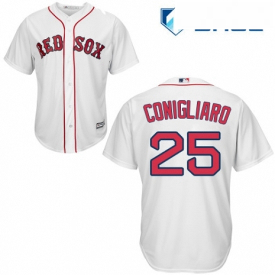 Youth Majestic Boston Red Sox 25 Tony Conigliaro Replica White Home Cool Base MLB Jersey