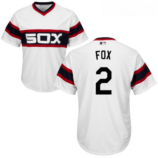 Youth Majestic Chicago White Sox 2 Nellie Fox Authentic White 2013 Alternate Home Cool Base MLB Jers