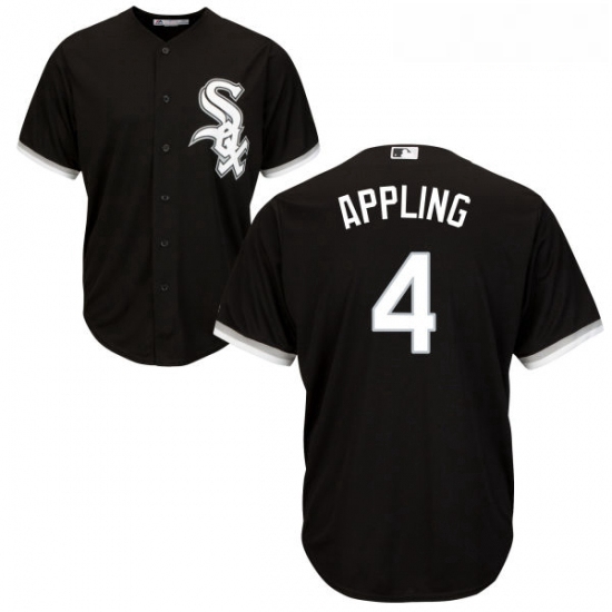 Youth Majestic Chicago White Sox 4 Luke Appling Authentic Black Alternate Home Cool Base MLB Jersey