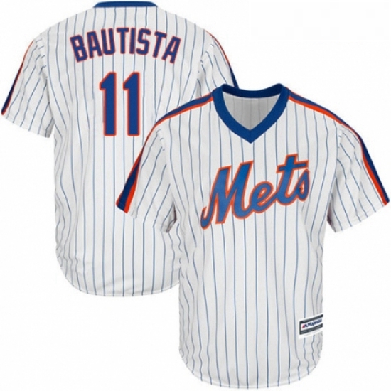 Youth Majestic New York Mets 11 Jose Bautista Authentic White Alternate Cool Base MLB Jersey