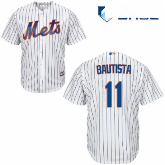 Youth Majestic New York Mets 11 Jose Bautista Authentic White Home Cool Base MLB Jersey