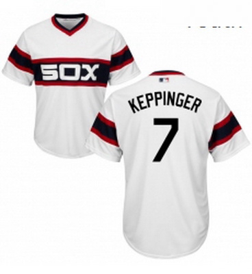 Youth Majestic Chicago White Sox 7 Jeff Keppinger Authentic White 2013 Alternate Home Cool Base MLB 