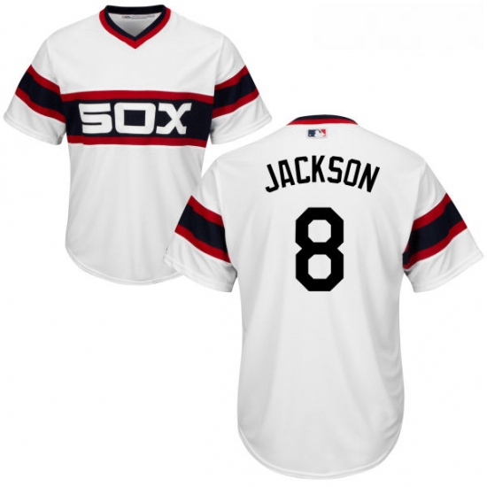 Youth Majestic Chicago White Sox 8 Bo Jackson Authentic White 2013 Alternate Home Cool Base MLB Jers