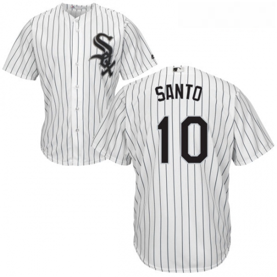 Youth Majestic Chicago White Sox 10 Ron Santo Authentic White Home Cool Base MLB Jersey