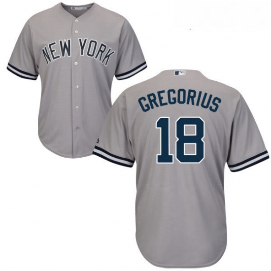 Youth Majestic New York Yankees 18 Didi Gregorius Authentic Grey Road MLB Jersey