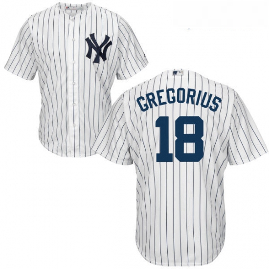 Youth Majestic New York Yankees 18 Didi Gregorius Authentic White Home MLB Jersey