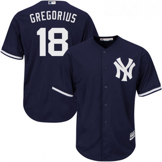 Youth Majestic New York Yankees 18 Didi Gregorius Replica Navy Blue Alternate MLB Jersey