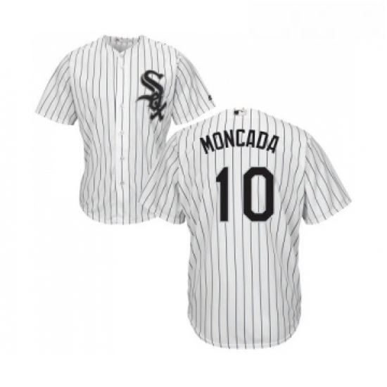 Youth Majestic Chicago White Sox 10 Yoan Moncada Replica White Home Cool Base MLB Jerseys