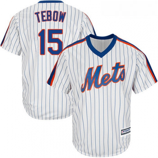 Youth Majestic New York Mets 15 Tim Tebow Authentic White Altern
