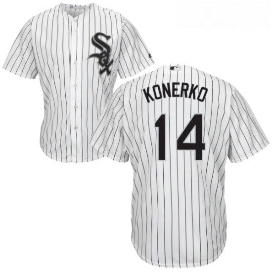 Youth Majestic Chicago White Sox 14 Paul Konerko Replica White Home Cool Base MLB Jersey