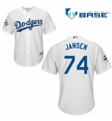 Youth Majestic Los Angeles Dodgers 74 Kenley Jansen Authentic Wh