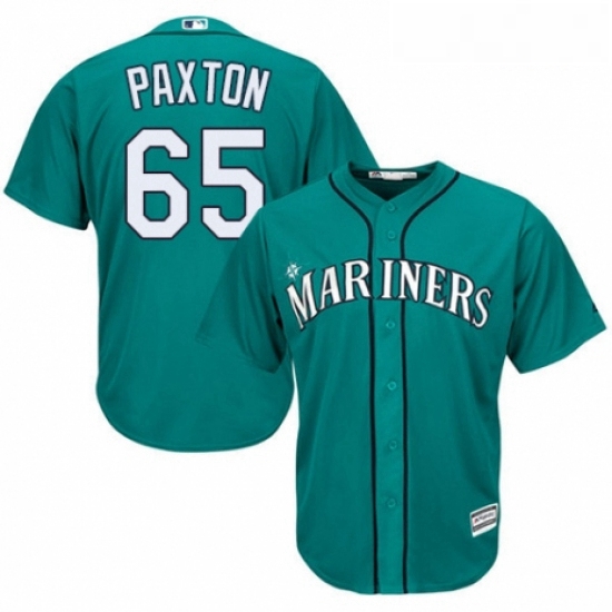 Youth Majestic Seattle Mariners 65 James Paxton Authentic Teal G