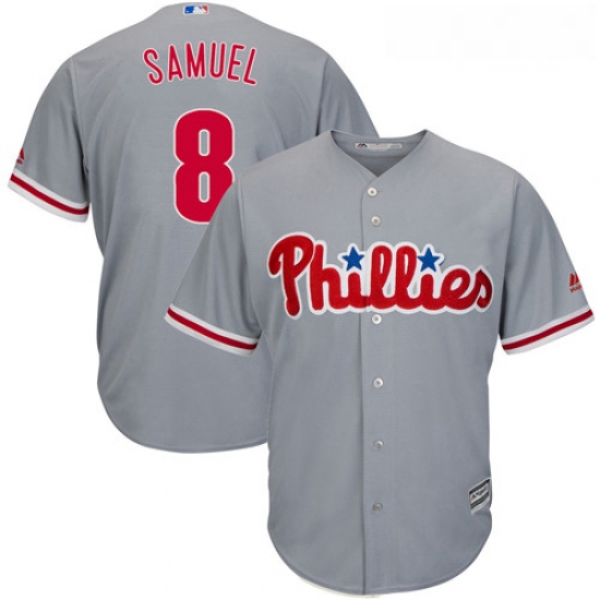 Youth Majestic Philadelphia Phillies 8 Juan Samuel Authentic Gre