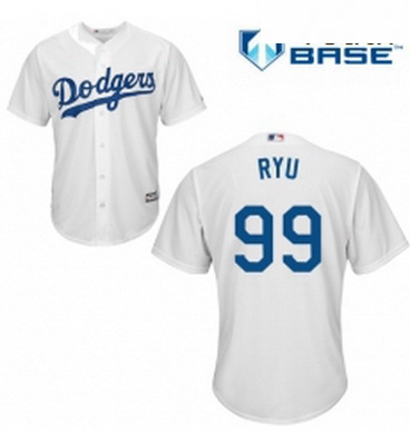 Youth Majestic Los Angeles Dodgers 99 Hyun Jin Ryu Authentic Whi
