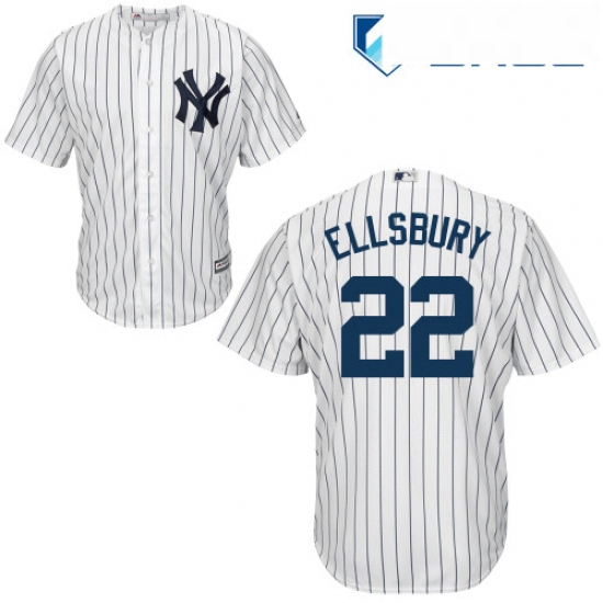 Youth Majestic New York Yankees 22 Jacoby Ellsbury Authentic Whi