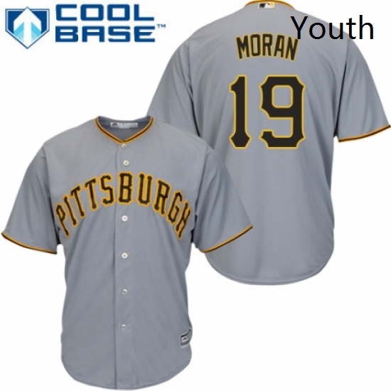 Youth Majestic Pittsburgh Pirates 19 Colin Moran Replica Grey Ro