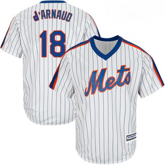 Youth Majestic New York Mets 18 Travis dArnaud Authentic White Alternate Cool Base MLB Jersey